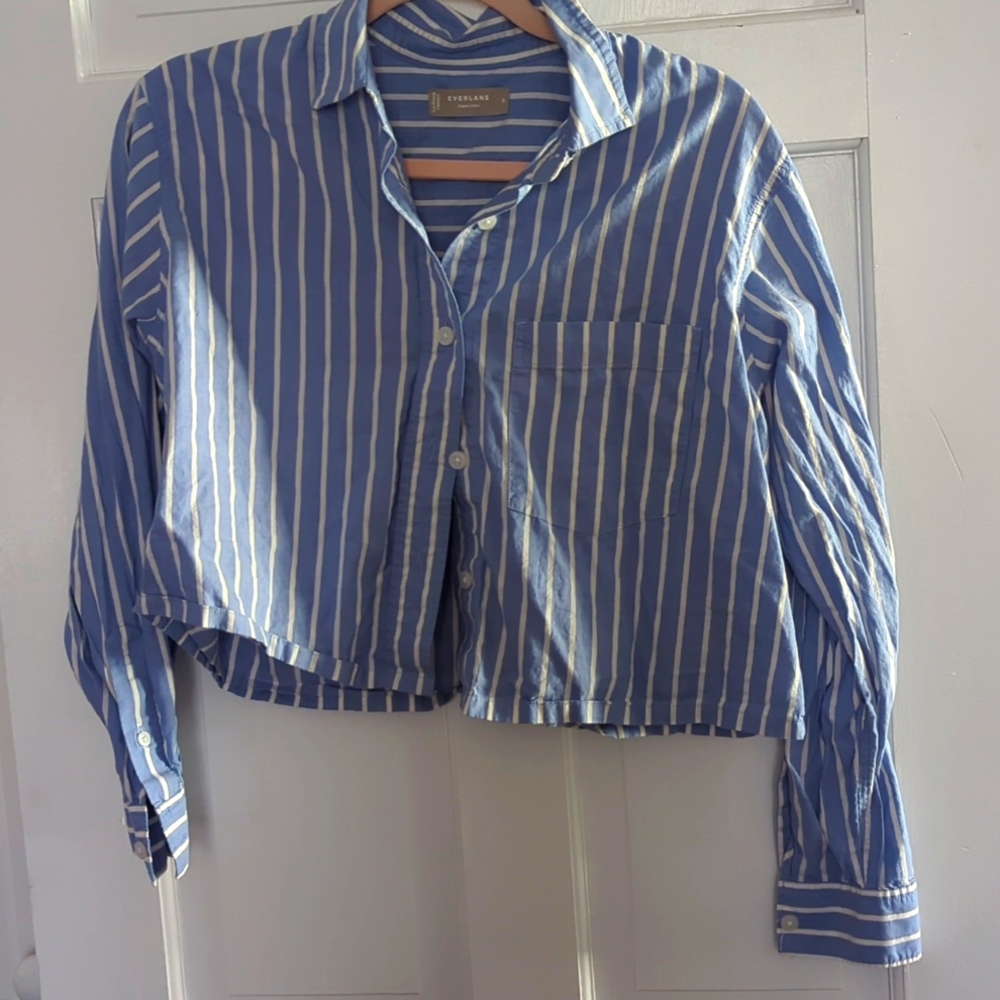 Everlane cropped blouse